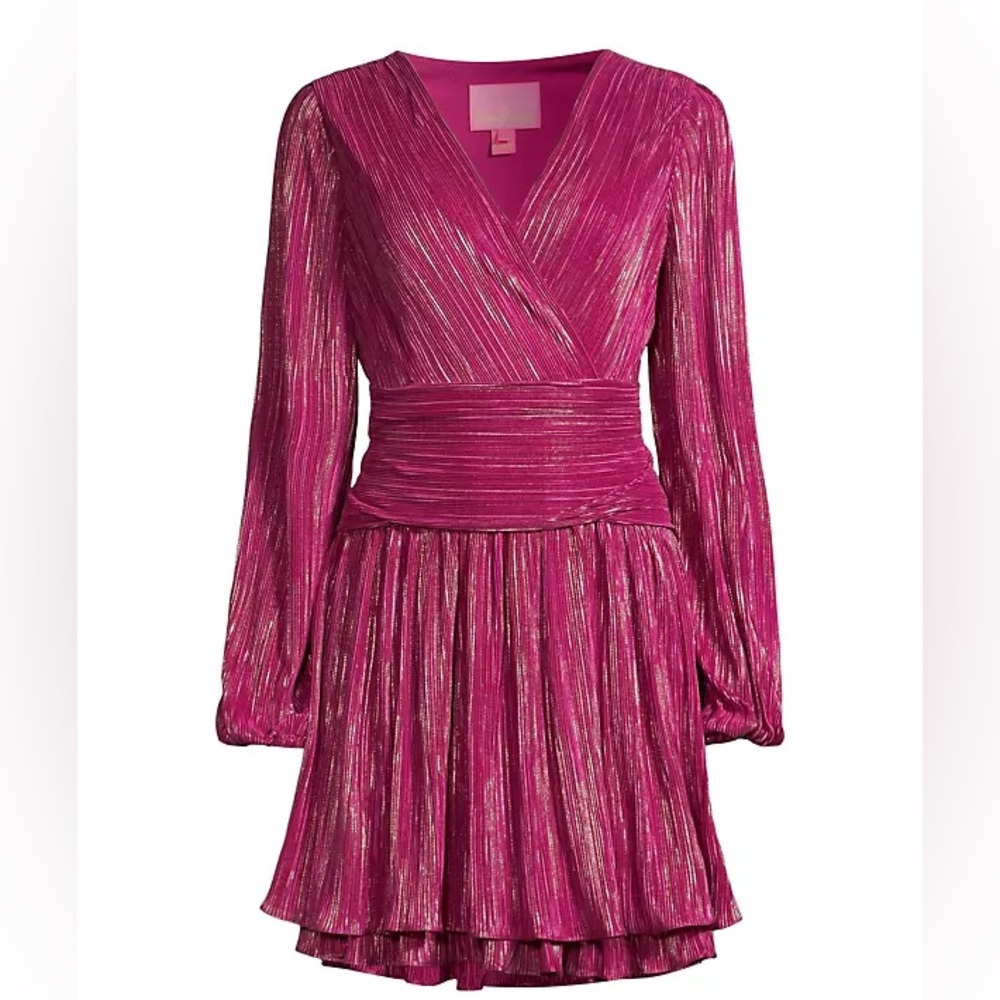 Lilly Pulitzer Jessamie Metallic Ruffle Minidress